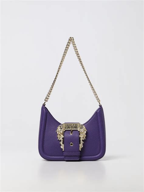 borsa versace couture viola|Borsa Versace Jeans Couture in pelle sintetica a grana.